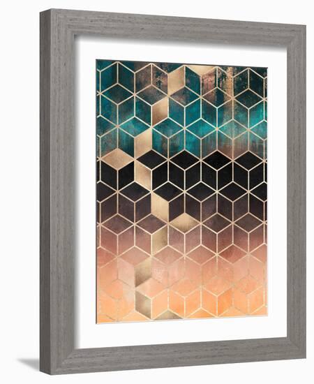 Ombre Dream Cubes-Elisabeth Fredriksson-Framed Giclee Print