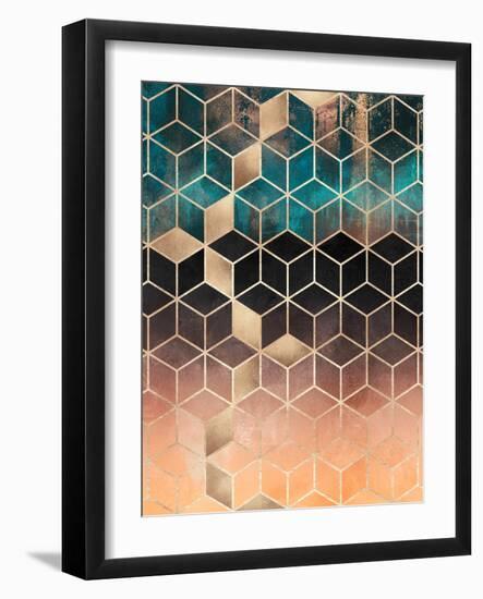 Ombre Dream Cubes-Elisabeth Fredriksson-Framed Giclee Print