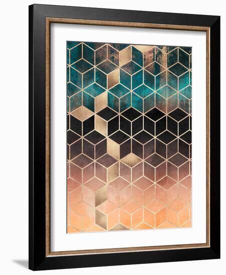 Ombre Dream Cubes-Elisabeth Fredriksson-Framed Giclee Print