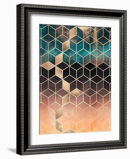 Ombre Dream Cubes-Elisabeth Fredriksson-Framed Giclee Print