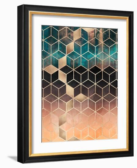 Ombre Dream Cubes-Elisabeth Fredriksson-Framed Giclee Print