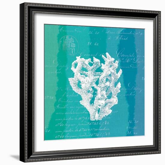 Ombre Ocean Coral-Meili Van Andel-Framed Art Print