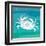 Ombre Ocean Rock Crab-Meili Van Andel-Framed Art Print