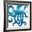 Ombre Octopus Reverse-Kimberly Allen-Framed Art Print