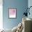 Ombre Pink Flow Motion on White-Dominique Vari-Framed Art Print displayed on a wall