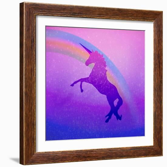 Ombre Unicorn 2-Kimberly Allen-Framed Art Print