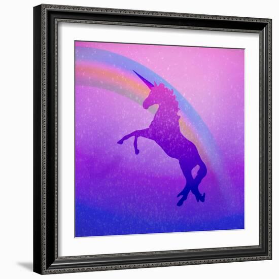 Ombre Unicorn 2-Kimberly Allen-Framed Art Print