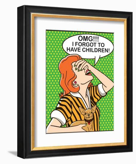 Omg - Green Version-Dog is Good-Framed Art Print