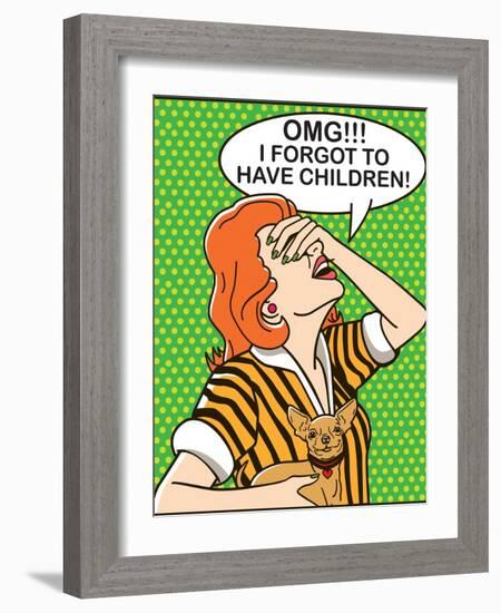 Omg - Green Version-Dog is Good-Framed Art Print