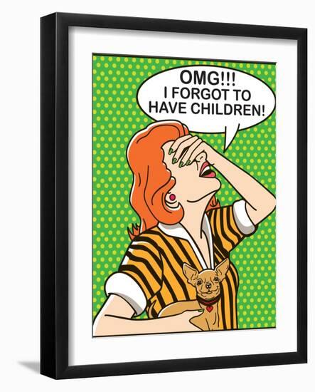 Omg - Green Version-Dog is Good-Framed Art Print