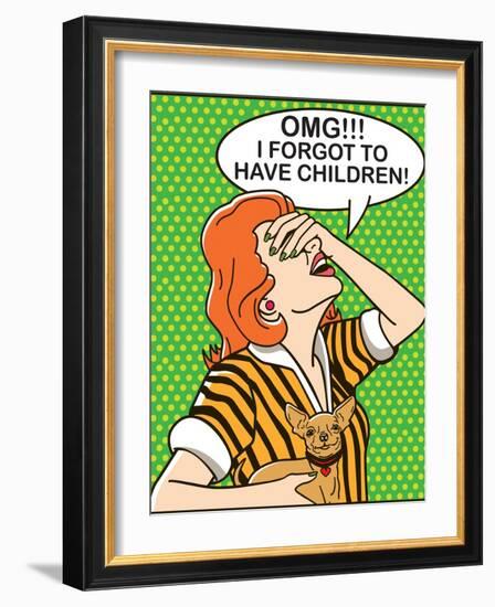 Omg - Green Version-Dog is Good-Framed Art Print