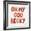 OMG red-Cat Coquillette-Framed Art Print