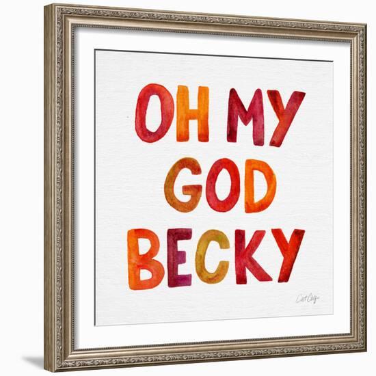 OMG red-Cat Coquillette-Framed Giclee Print