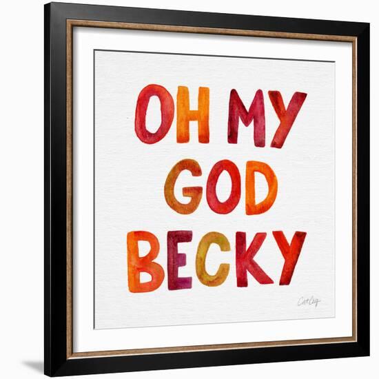 OMG red-Cat Coquillette-Framed Giclee Print