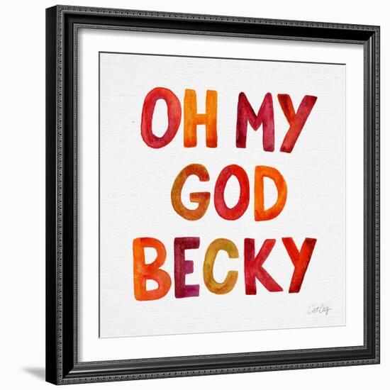 OMG red-Cat Coquillette-Framed Giclee Print