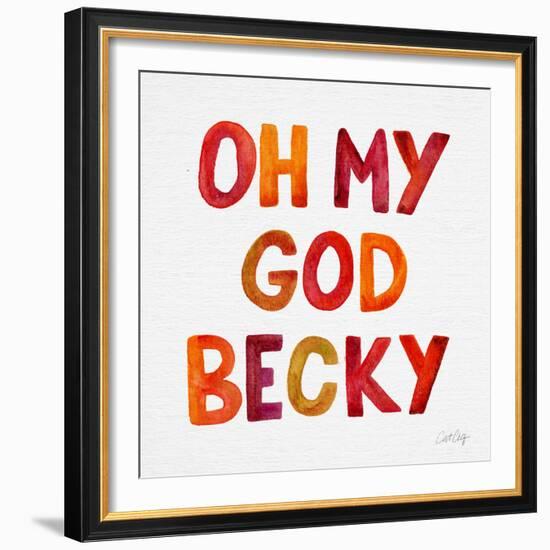 OMG red-Cat Coquillette-Framed Giclee Print