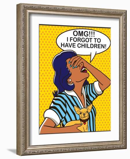 Omg - Yellow Version-Dog is Good-Framed Art Print