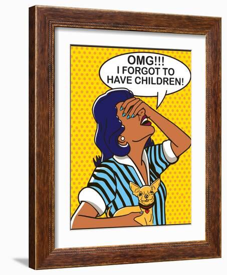 Omg - Yellow Version-Dog is Good-Framed Art Print