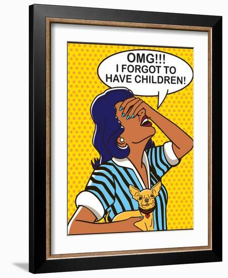 Omg - Yellow Version-Dog is Good-Framed Art Print