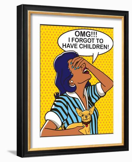 Omg - Yellow Version-Dog is Good-Framed Art Print