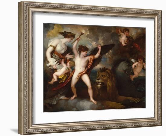 Omnia Vincit Amor, or The Power of Love in the Three Elements, 1809-Benjamin West-Framed Giclee Print