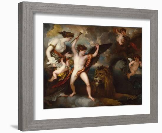 Omnia Vincit Amor, or The Power of Love in the Three Elements, 1809-Benjamin West-Framed Giclee Print