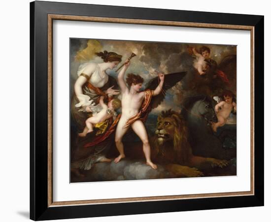 Omnia Vincit Amor, or The Power of Love in the Three Elements, 1809-Benjamin West-Framed Giclee Print