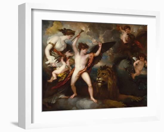 Omnia Vincit Amor, or The Power of Love in the Three Elements, 1809-Benjamin West-Framed Giclee Print