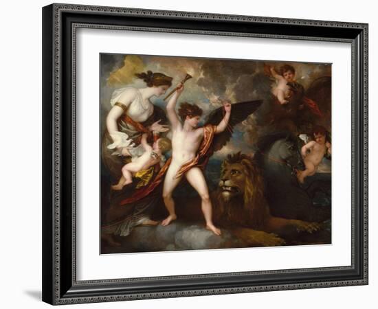 Omnia Vincit Amor, or The Power of Love in the Three Elements, 1809-Benjamin West-Framed Giclee Print