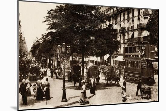 Omnibus on the Avenue Des Ternes, Paris, 1900-null-Mounted Giclee Print