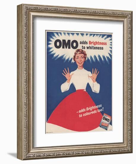 Omo, Washing Powder Detergent, UK, 1950-null-Framed Giclee Print