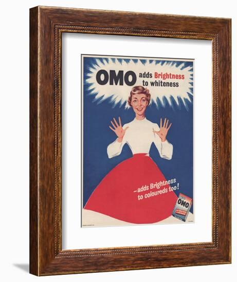 Omo, Washing Powder Detergent, UK, 1950-null-Framed Giclee Print