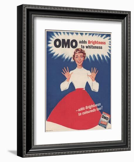 Omo, Washing Powder Detergent, UK, 1950-null-Framed Giclee Print