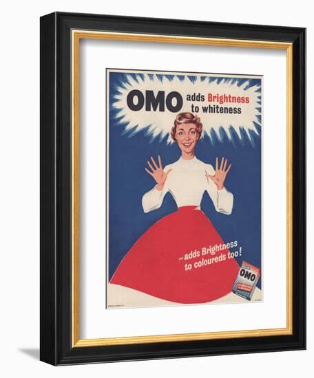 Omo, Washing Powder Detergent, UK, 1950-null-Framed Giclee Print