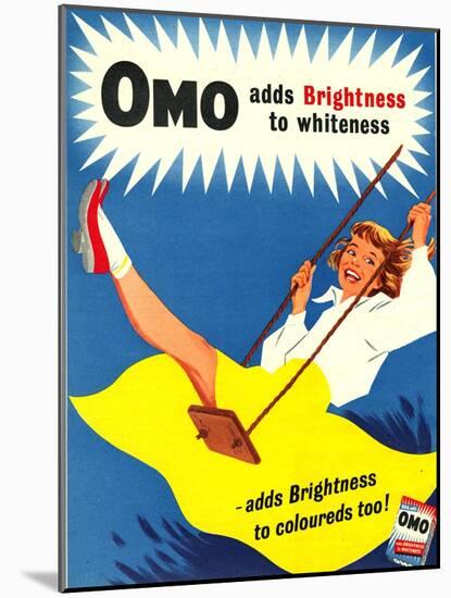 Omo, Washing Powder Products Detergent, UK, 1950-null-Mounted Giclee Print