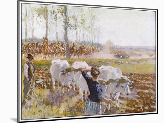 On a Fine Autumn Day British Cavalry Advance-Gilbert Holiday-Mounted Art Print