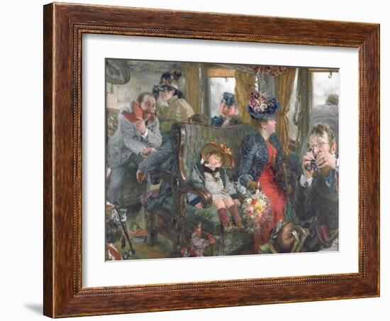 On a Journey to Beautiful Countryside, 1892-Adolph von Menzel-Framed Giclee Print