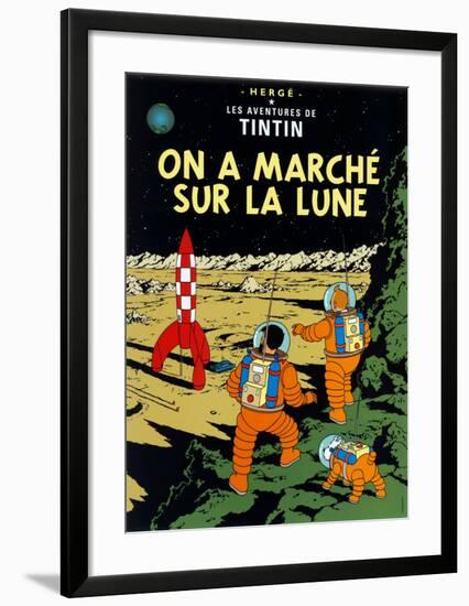 On a Marché sur la Lune, c.1954-Hergé (Georges Rémi)-Framed Art Print