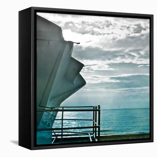 On a Teal Beach I-Jairo Rodriguez-Framed Premier Image Canvas