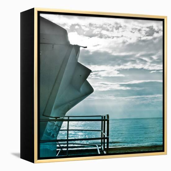 On a Teal Beach I-Jairo Rodriguez-Framed Premier Image Canvas