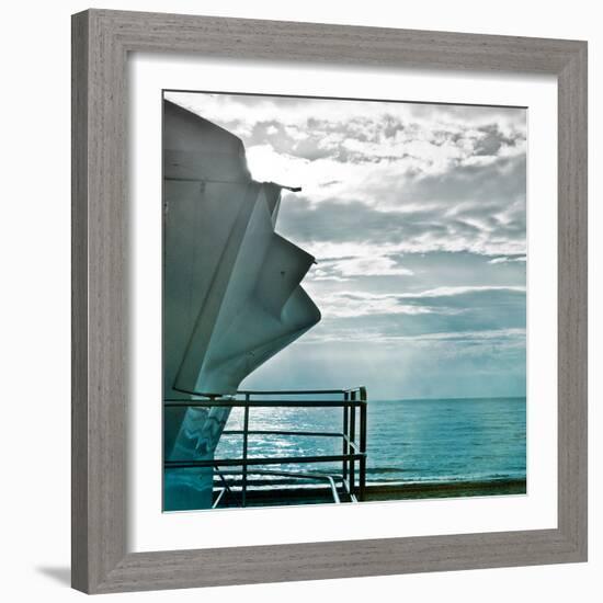 On a Teal Beach I-Jairo Rodriguez-Framed Photographic Print