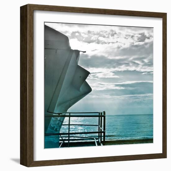 On a Teal Beach I-Jairo Rodriguez-Framed Photographic Print