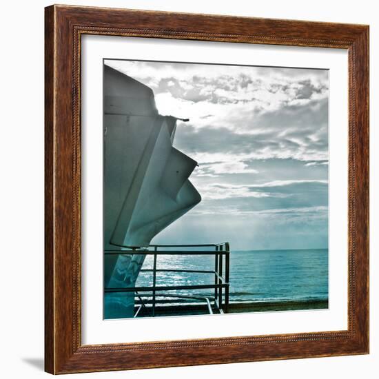 On a Teal Beach I-Jairo Rodriguez-Framed Photographic Print