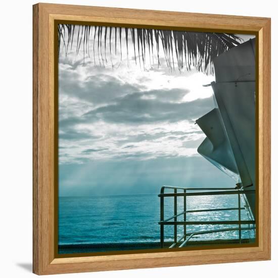 On a Teal Beach II-Jairo Rodriguez-Framed Premier Image Canvas