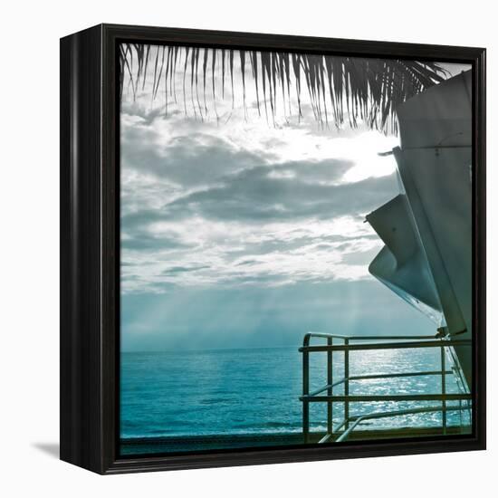 On a Teal Beach II-Jairo Rodriguez-Framed Premier Image Canvas