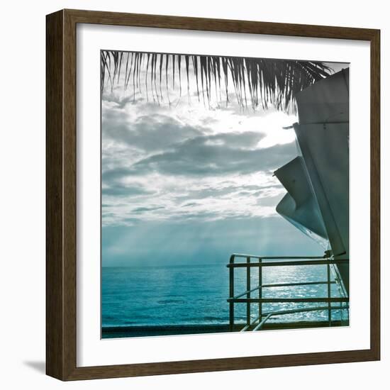 On a Teal Beach II-Jairo Rodriguez-Framed Photographic Print