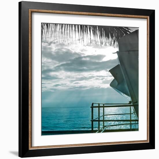 On a Teal Beach II-Jairo Rodriguez-Framed Photographic Print