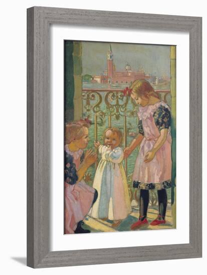 On a Venetian Balcony-Maurice Denis-Framed Giclee Print