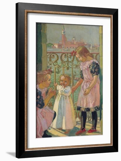 On a Venetian Balcony-Maurice Denis-Framed Giclee Print