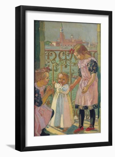 On a Venetian Balcony-Maurice Denis-Framed Giclee Print